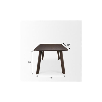 72" Light Brown Solid Wood Dining Table HomeRoots
