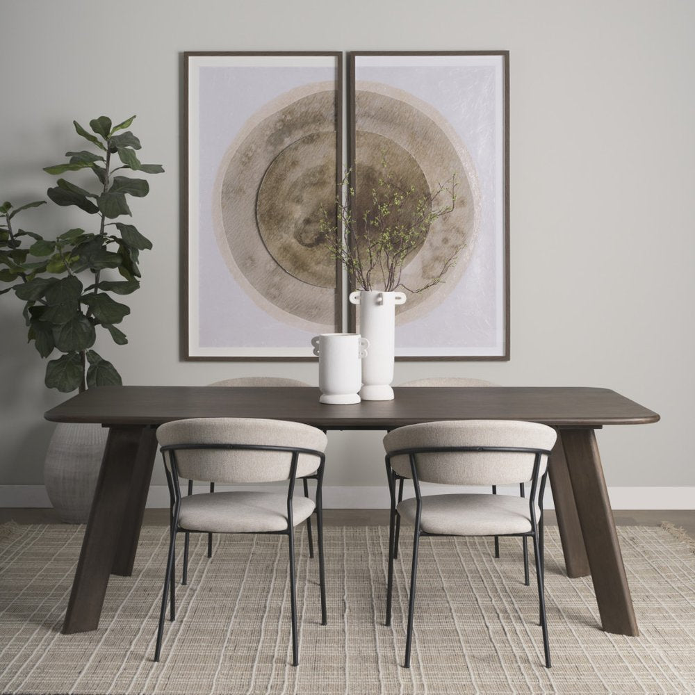 72" Light Brown Solid Wood Dining Table HomeRoots