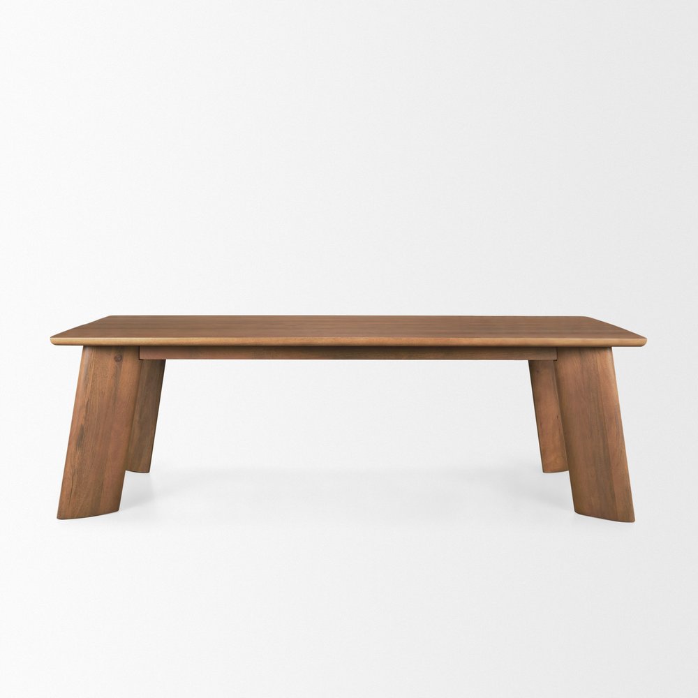 94" Brown Solid Wood Dining Table HomeRoots