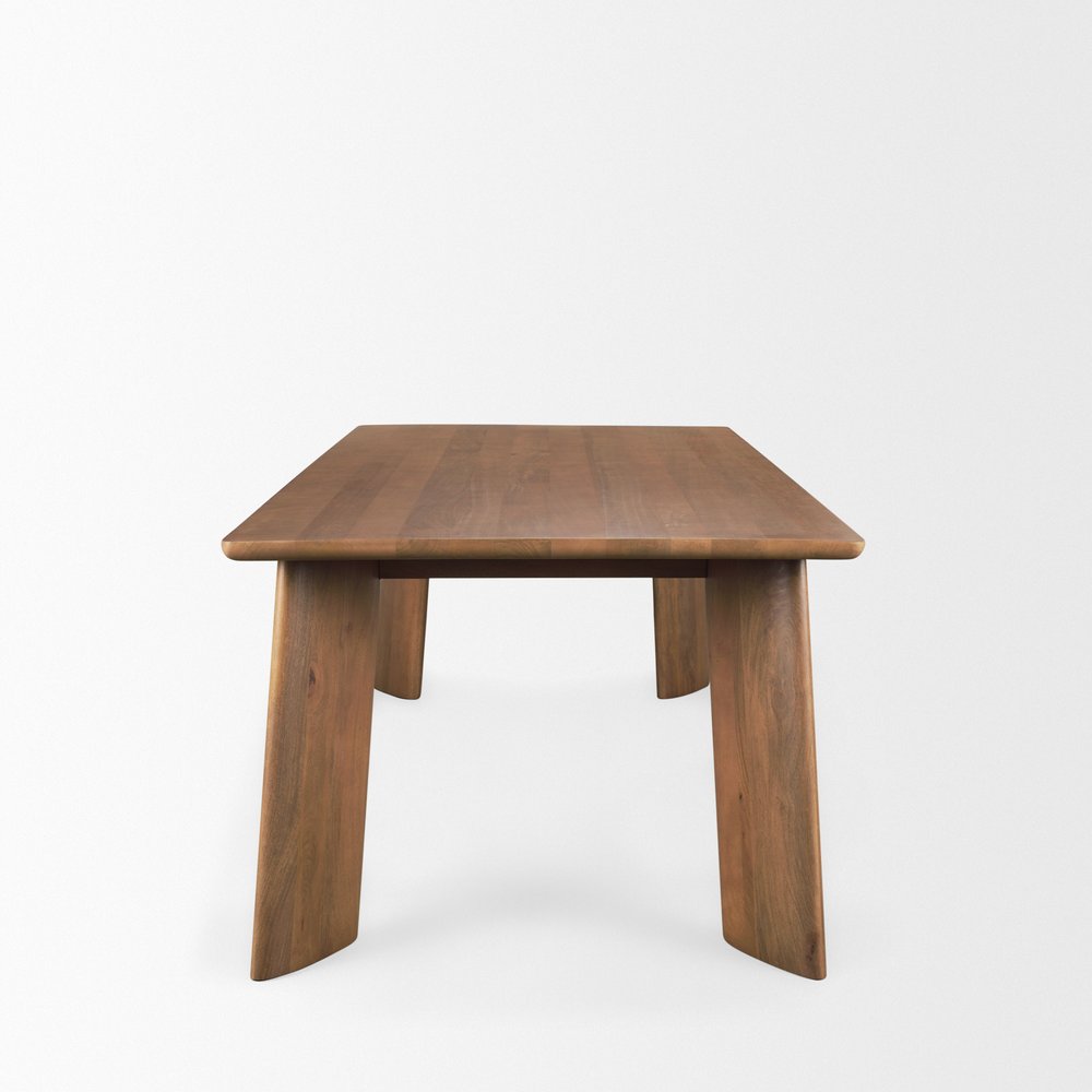 94" Brown Solid Wood Dining Table