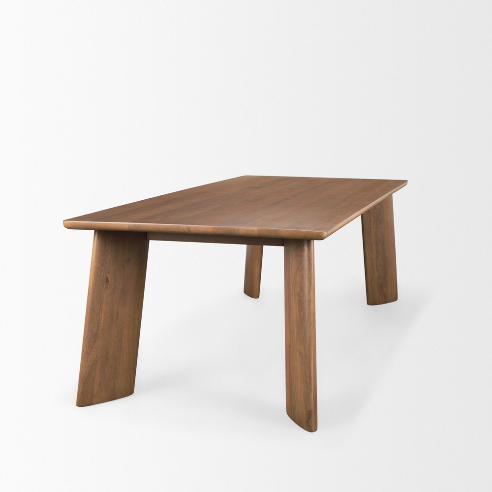 94" Brown Solid Wood Dining Table — view 5