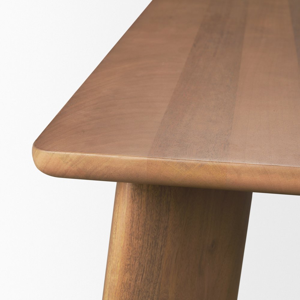 94" Brown Solid Wood Dining Table — view 6