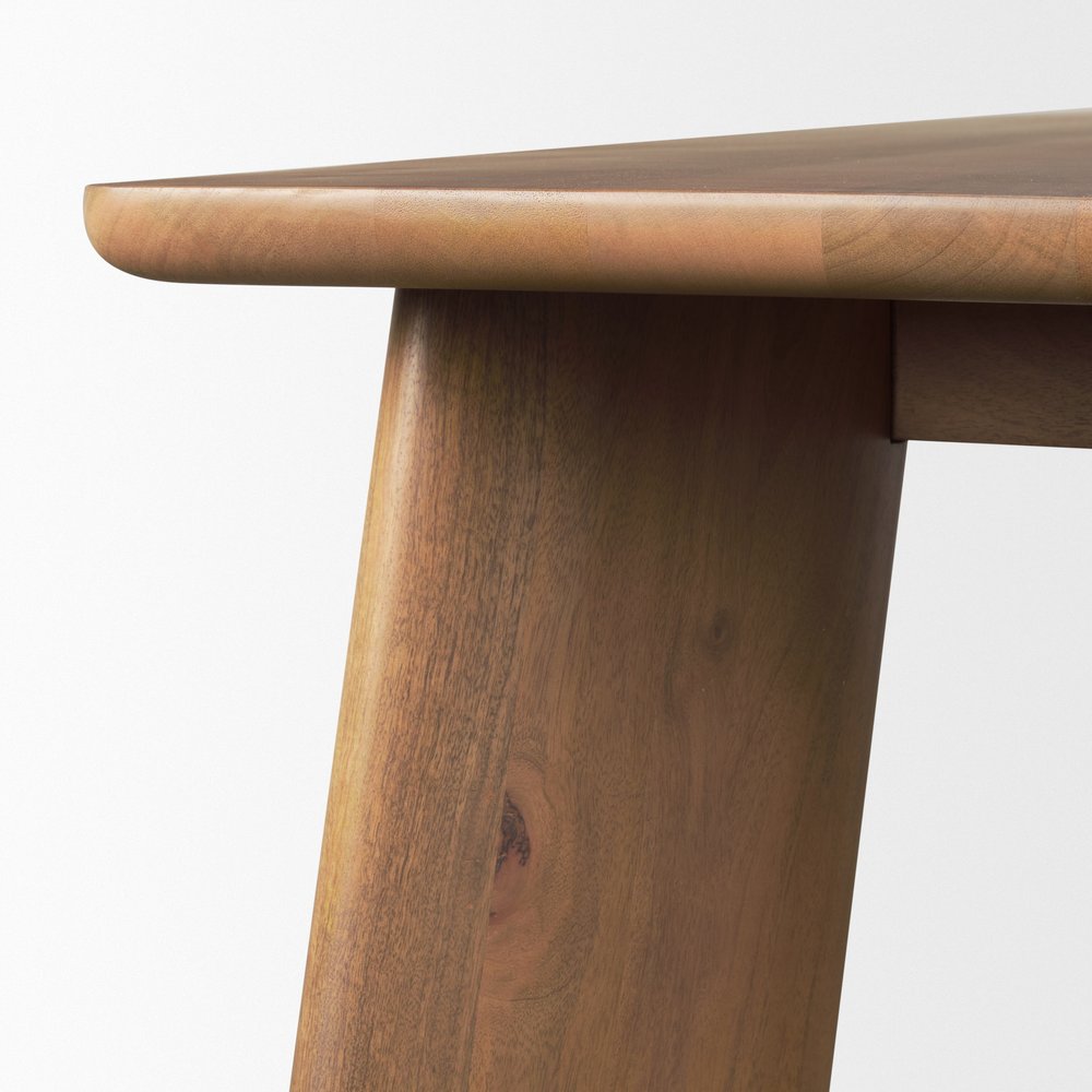 94" Brown Solid Wood Dining Table HomeRoots
