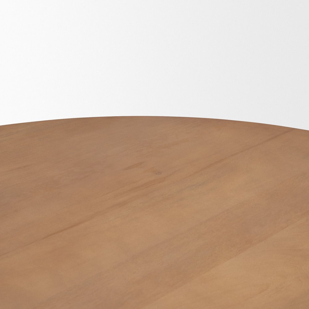 60" Dark Brown Solid Wood Pedestal Base Round Top Dining Table HomeRoots