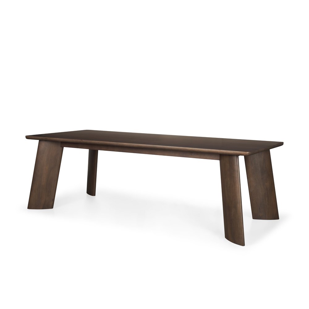 94" Dark Brown Solid Wood Dining Table — view 4