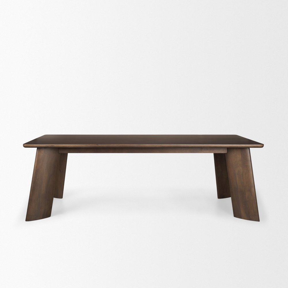 94" Dark Brown Solid Wood Dining Table HomeRoots