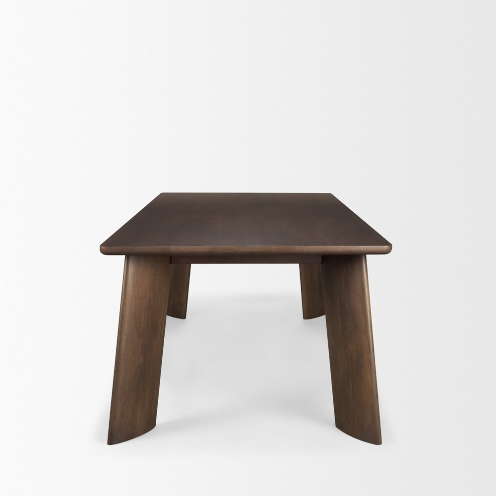 94" Dark Brown Solid Wood Dining Table HomeRoots