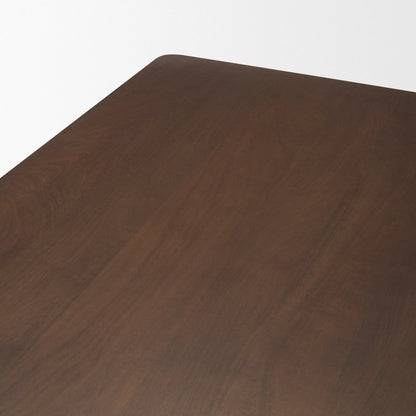 94" Dark Brown Solid Wood Dining Table