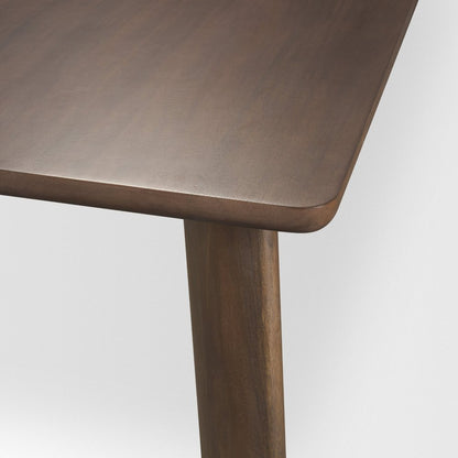 94" Dark Brown Solid Wood Dining Table HomeRoots