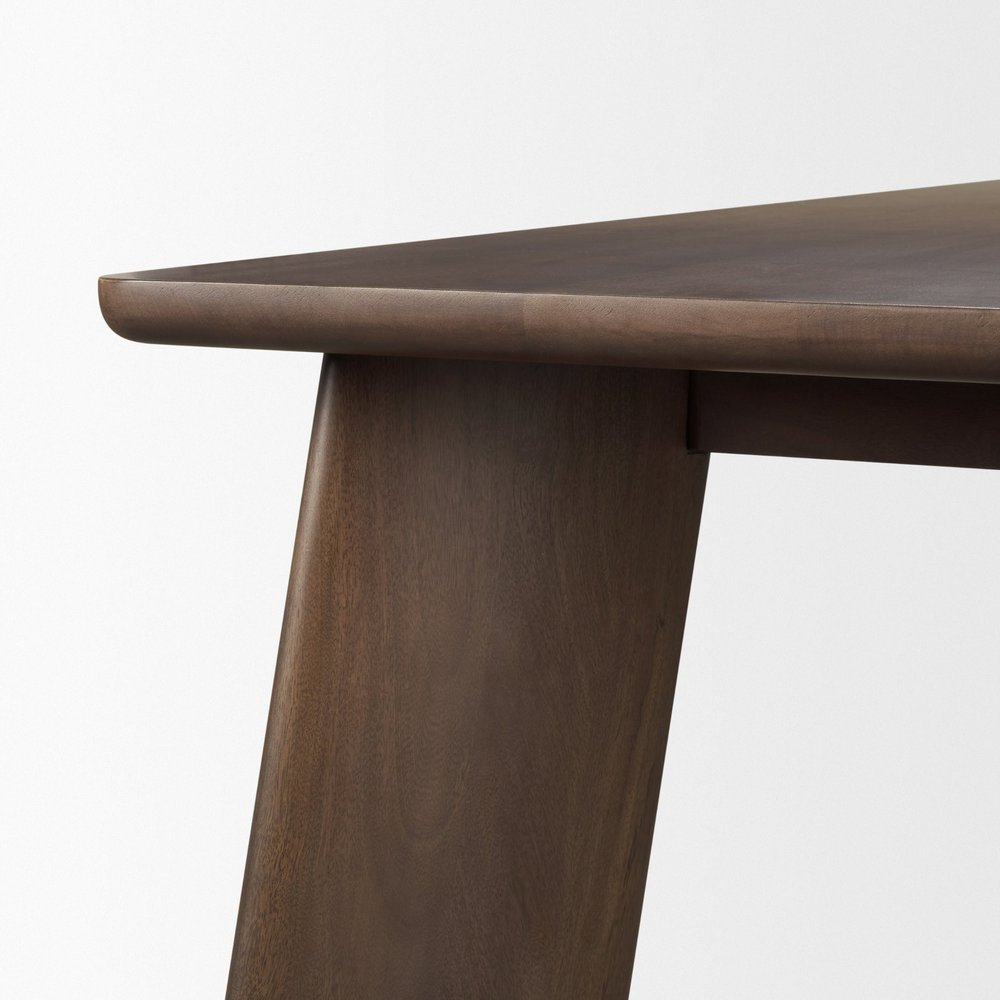 94" Dark Brown Solid Wood Dining Table HomeRoots