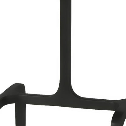 23" White and Black Marble and Iron End Table HomeRoots