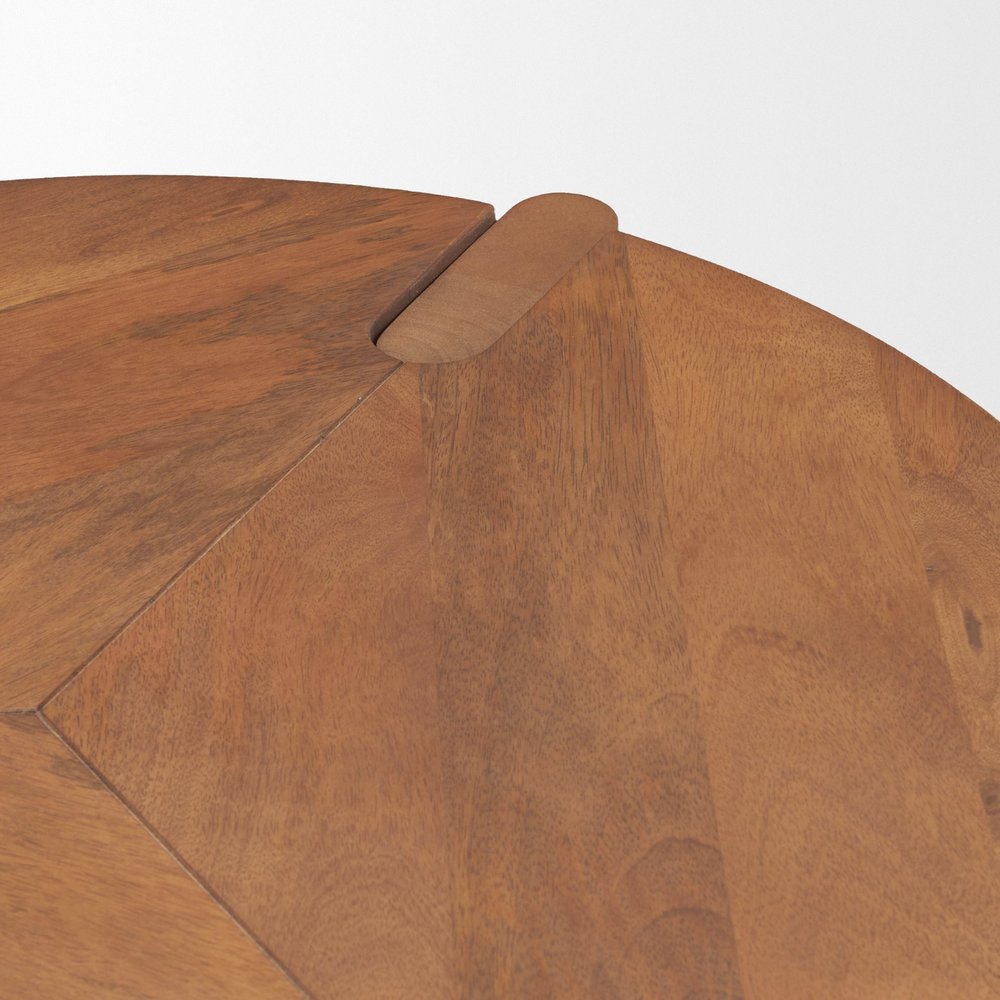 26" Brown Solid Wood Round End Table With Shelf HomeRoots