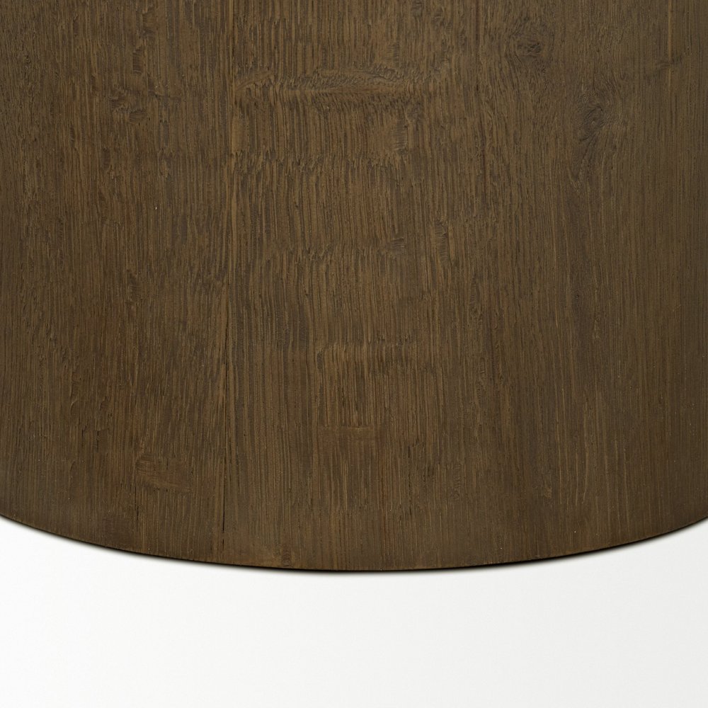 22" Brown Solid Wood Round Pedestal End Table HomeRoots