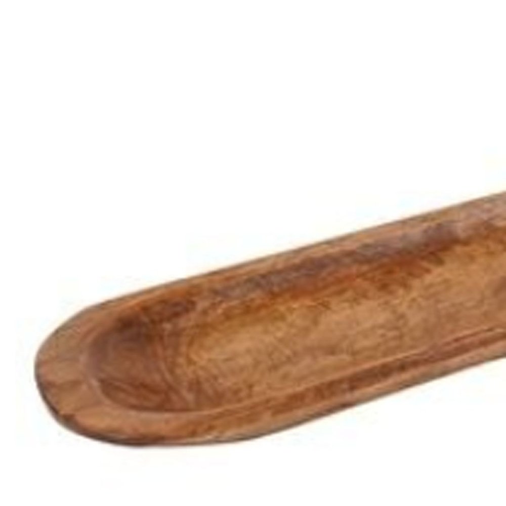 30" Natural Solid Wood Oval Dough Bowl — view 2
