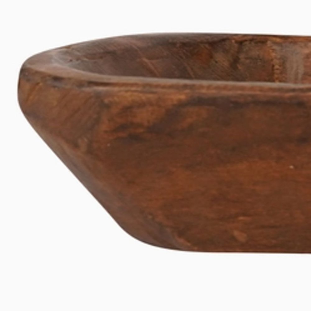 30" Natural Solid Wood Oval Dough Bowl — view 8
