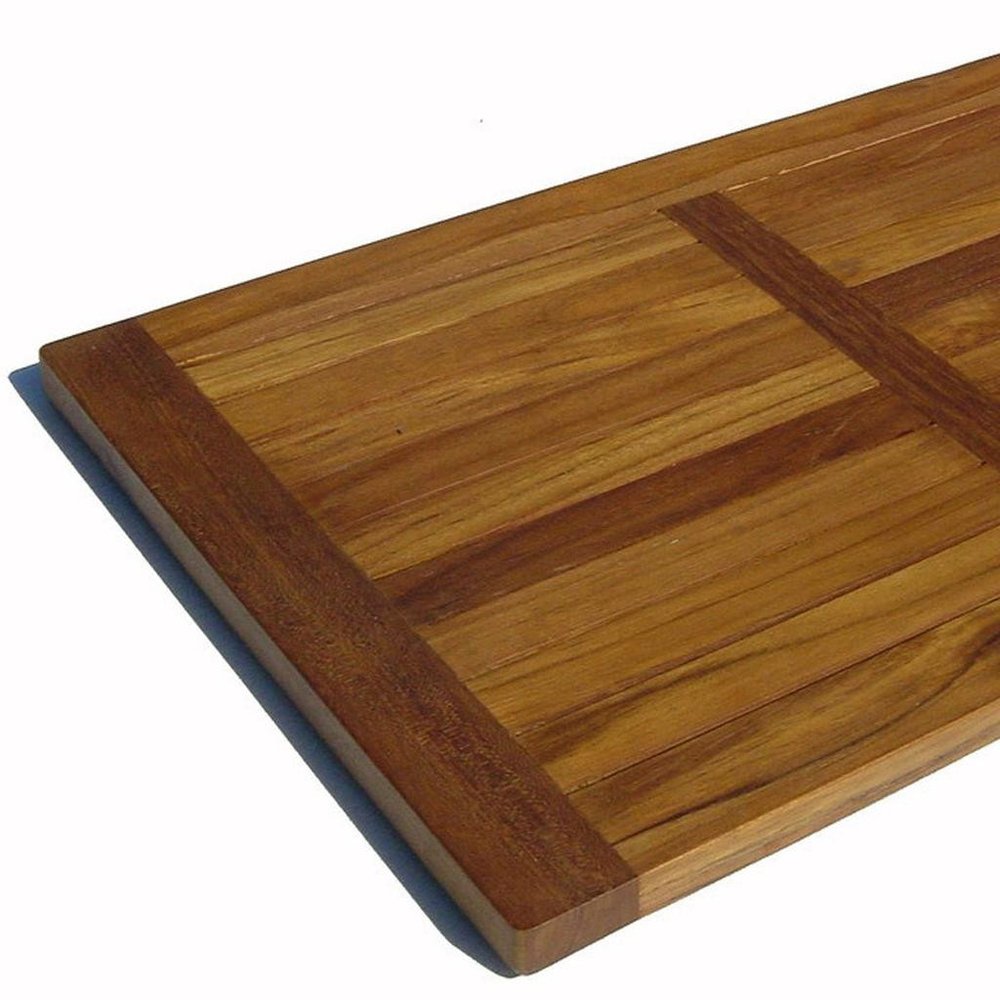 22" Natural Teak Non Slip Bath Mat — view 5