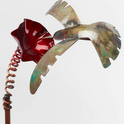 36" Red And Copper Copper Reversible Garden Stake HomeRoots