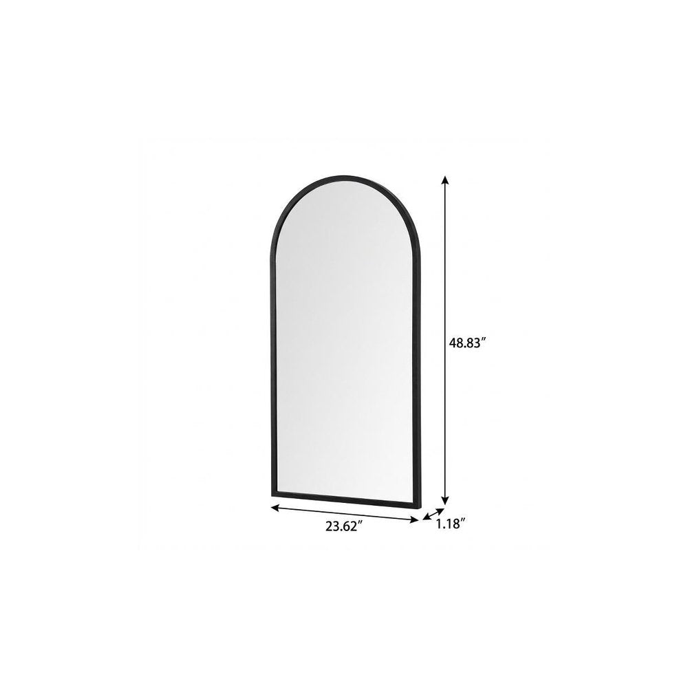 49" Black Iron Arch Framed Accent Mirror — view 6