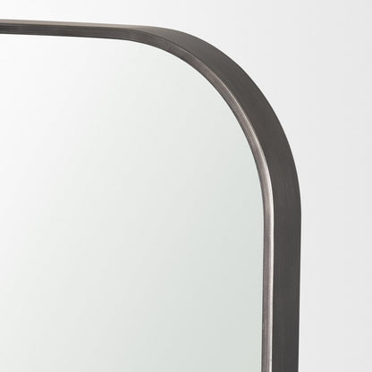 76" Brass Metal Arch Framed Full Length Hanging Mirror HomeRoots