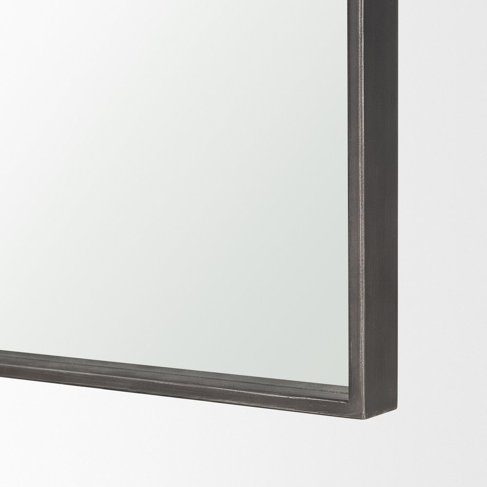 76" Brass Metal Arch Framed Full Length Hanging Mirror HomeRoots