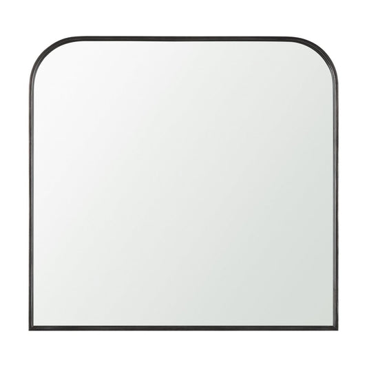 34" Gold Iron Square Framed Accent Mirror