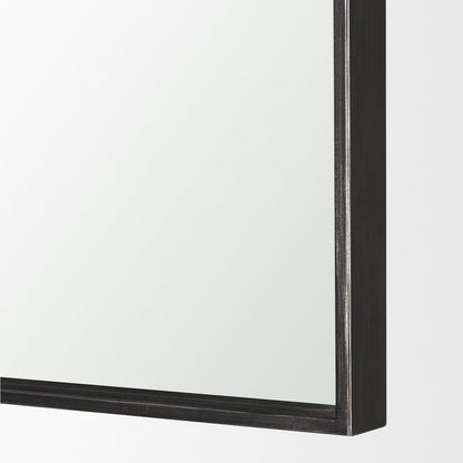 34" Gold Iron Square Framed Accent Mirror HomeRoots