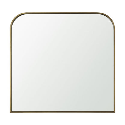 34" Black Iron Square Framed Accent Mirror