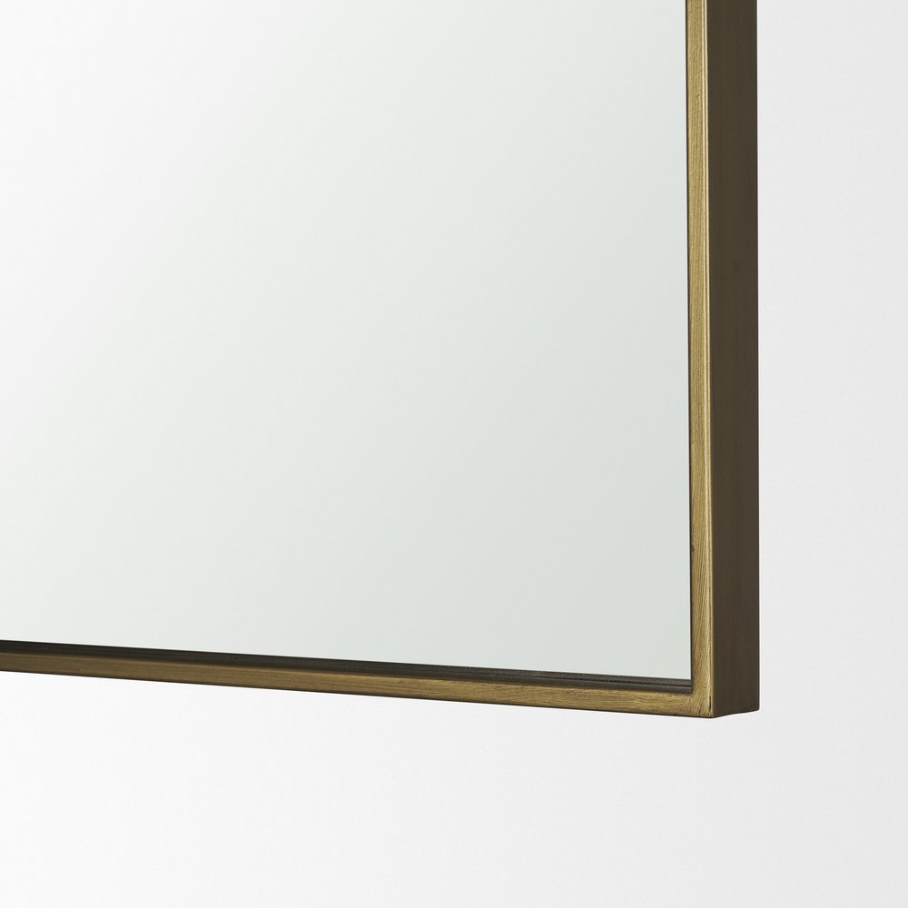 34" Gold Iron Square Framed Accent Mirror — view 14
