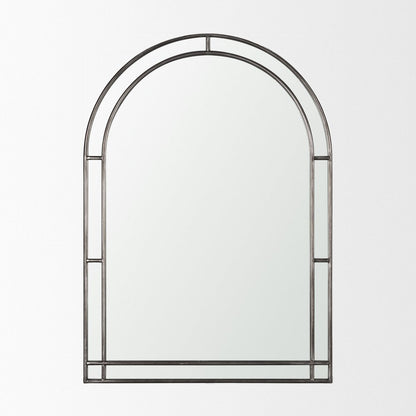 48" Gold Metal Double Arch Framed Accent Mirror