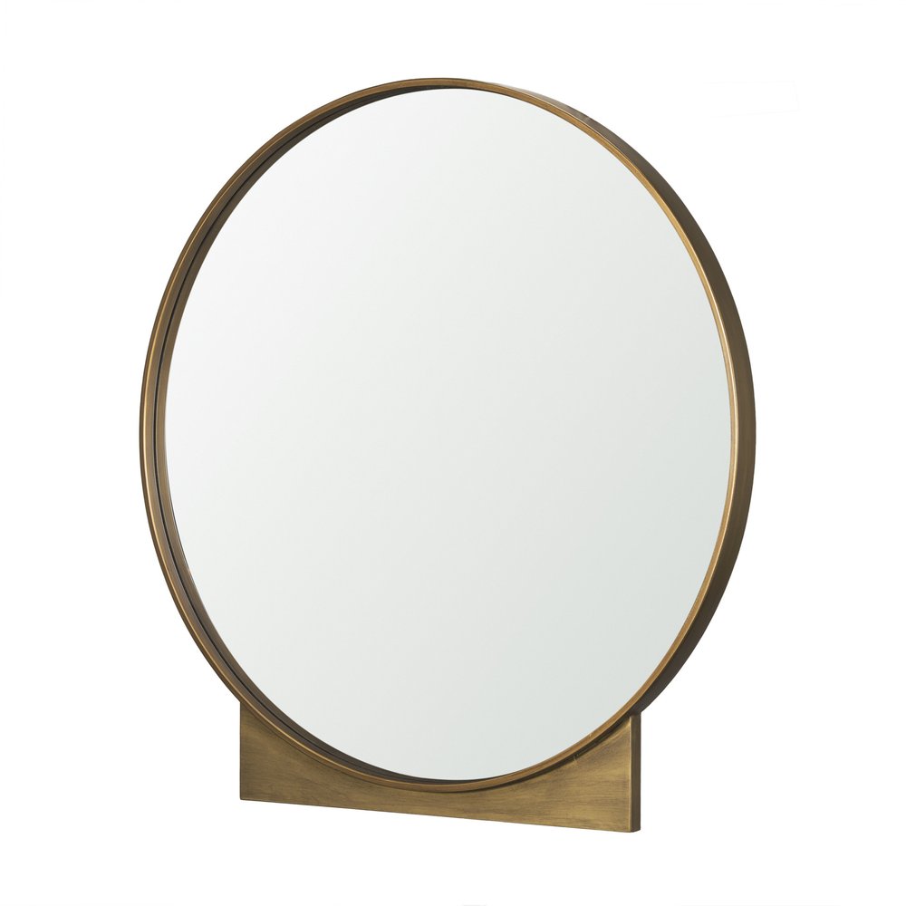 38" Gunmetal Metal Round And Rectangle Framed Accent Mirror — view 6