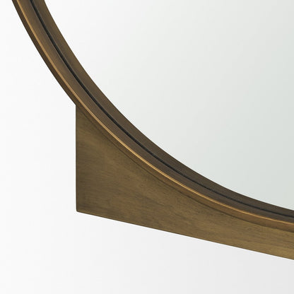 38" Gunmetal Metal Round And Rectangle Framed Accent Mirror HomeRoots