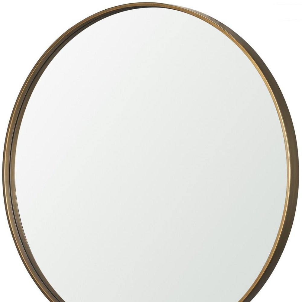38" Gunmetal Metal Round And Rectangle Framed Accent Mirror — view 12