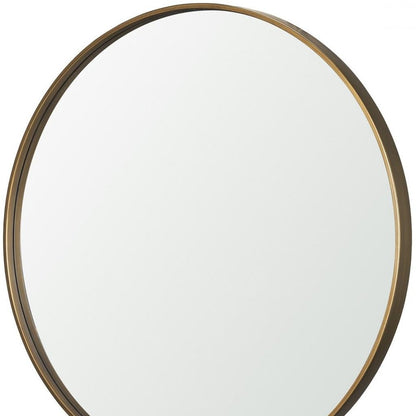 38" Gunmetal Metal Round And Rectangle Framed Accent Mirror HomeRoots