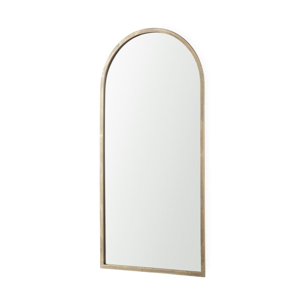 49" Black Iron Arch Framed Accent Mirror HomeRoots