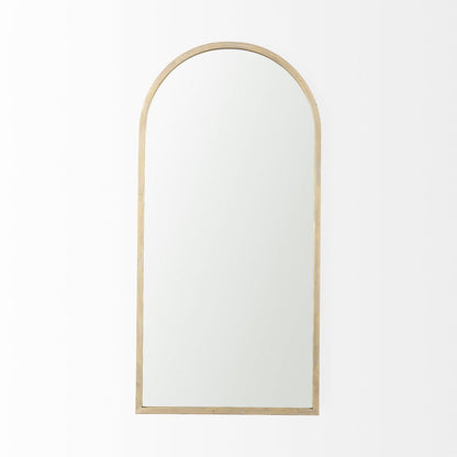 49" Gold Iron Arch Framed Accent Mirror