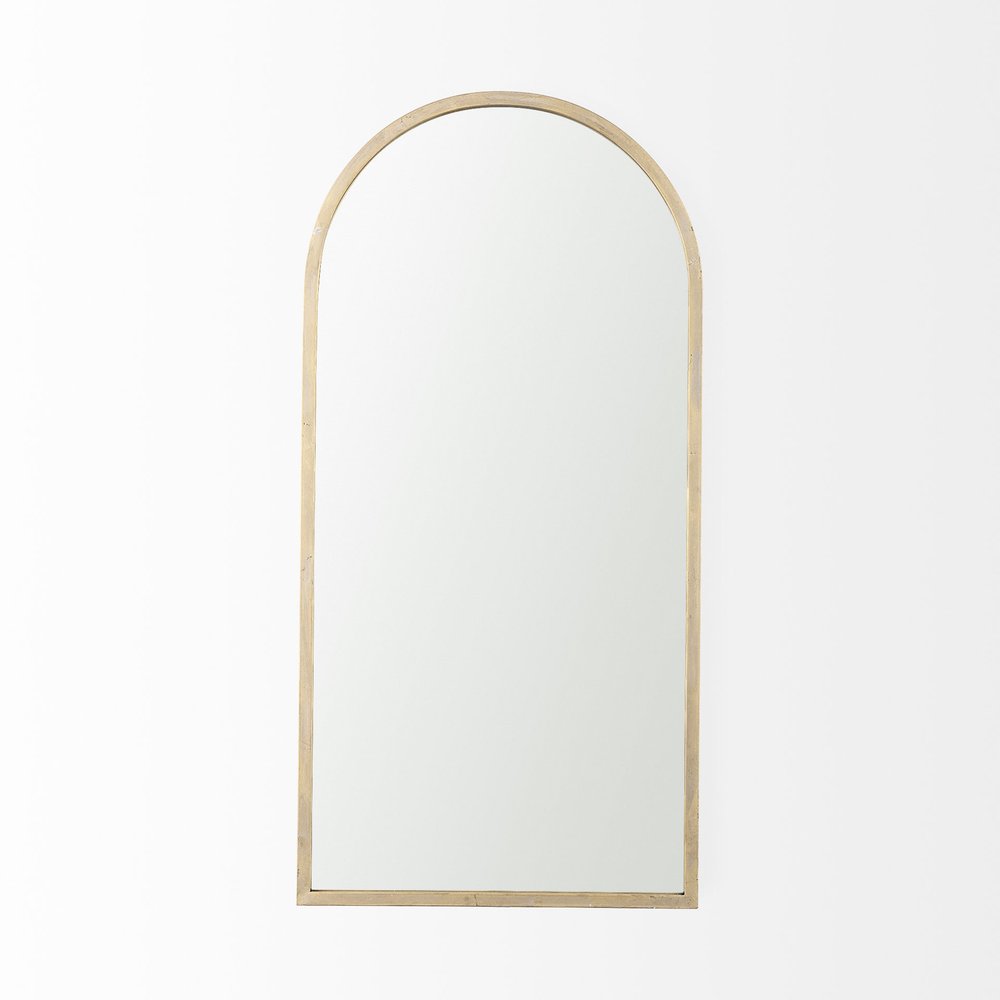 49" Black Iron Arch Framed Accent Mirror HomeRoots