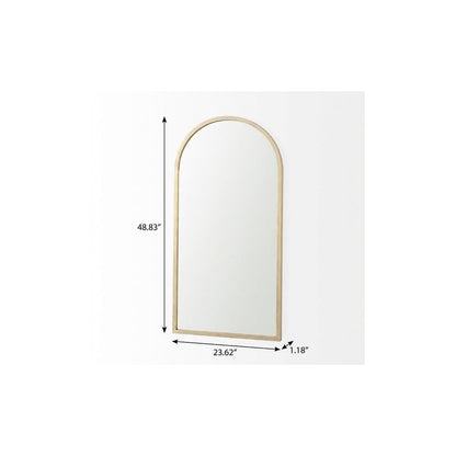 49" Gold Iron Arch Framed Accent Mirror