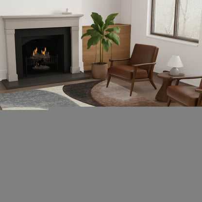 9' X 12' Beige And Brown Abstract Washable Indoor Outdoor Area Rug HomeRoots