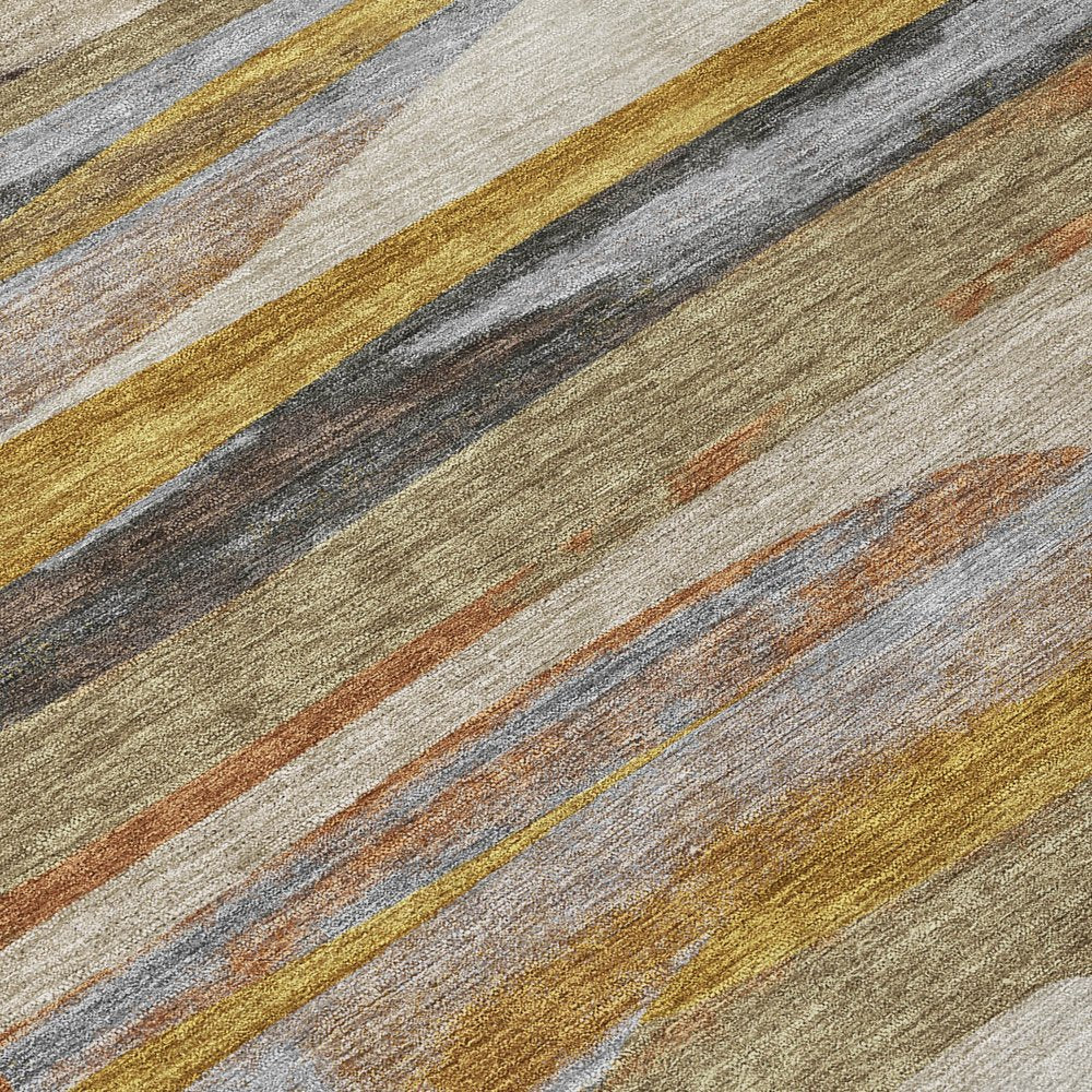 10' X 14' Brown And Charcoal Abstract Washable Indoor Outdoor Area Rug HomeRoots