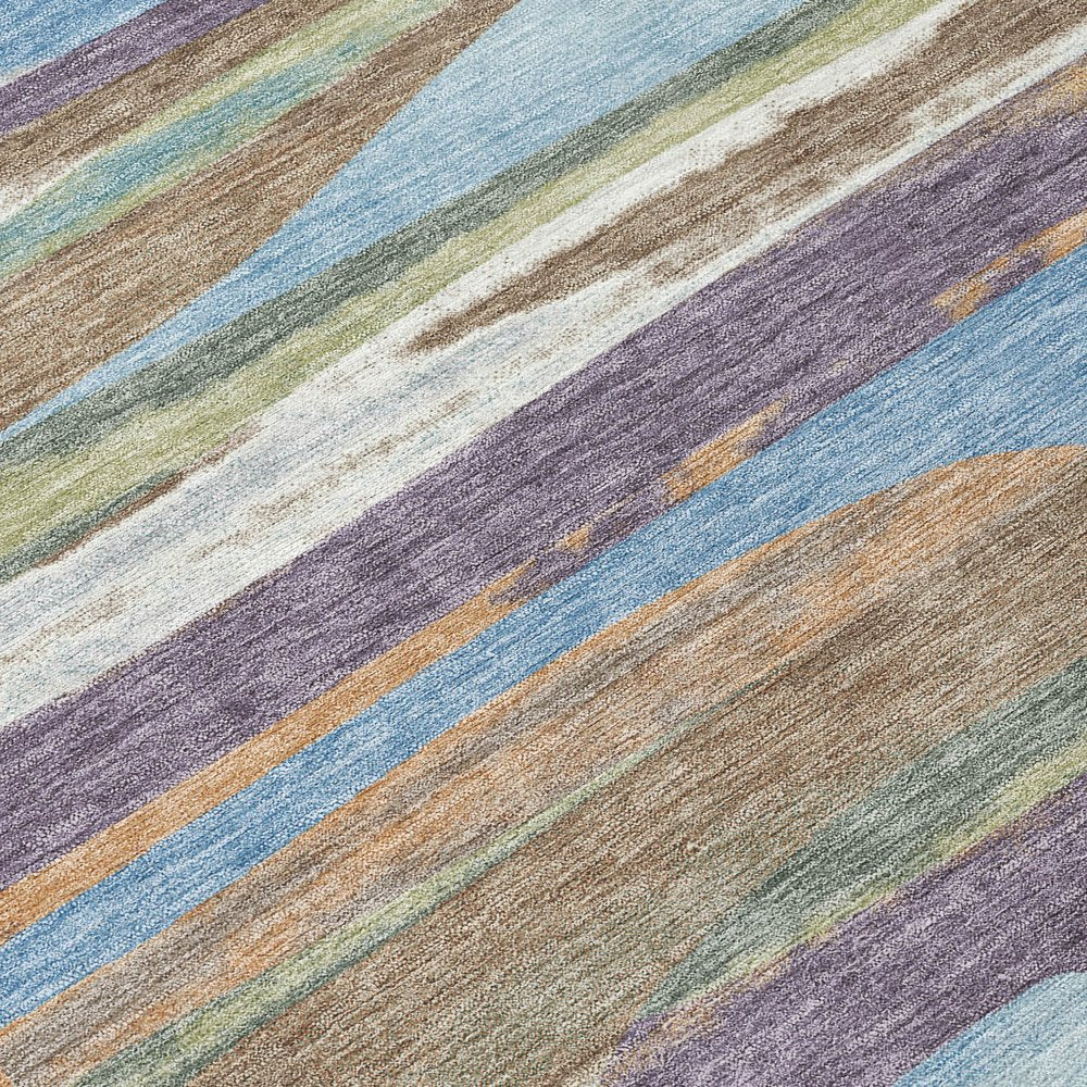 10' X 14' Purple And Green Abstract Washable Indoor Outdoor Area Rug HomeRoots