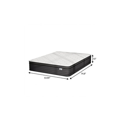 10" Full Double Foam Medium Hybrid Mattress HomeRoots