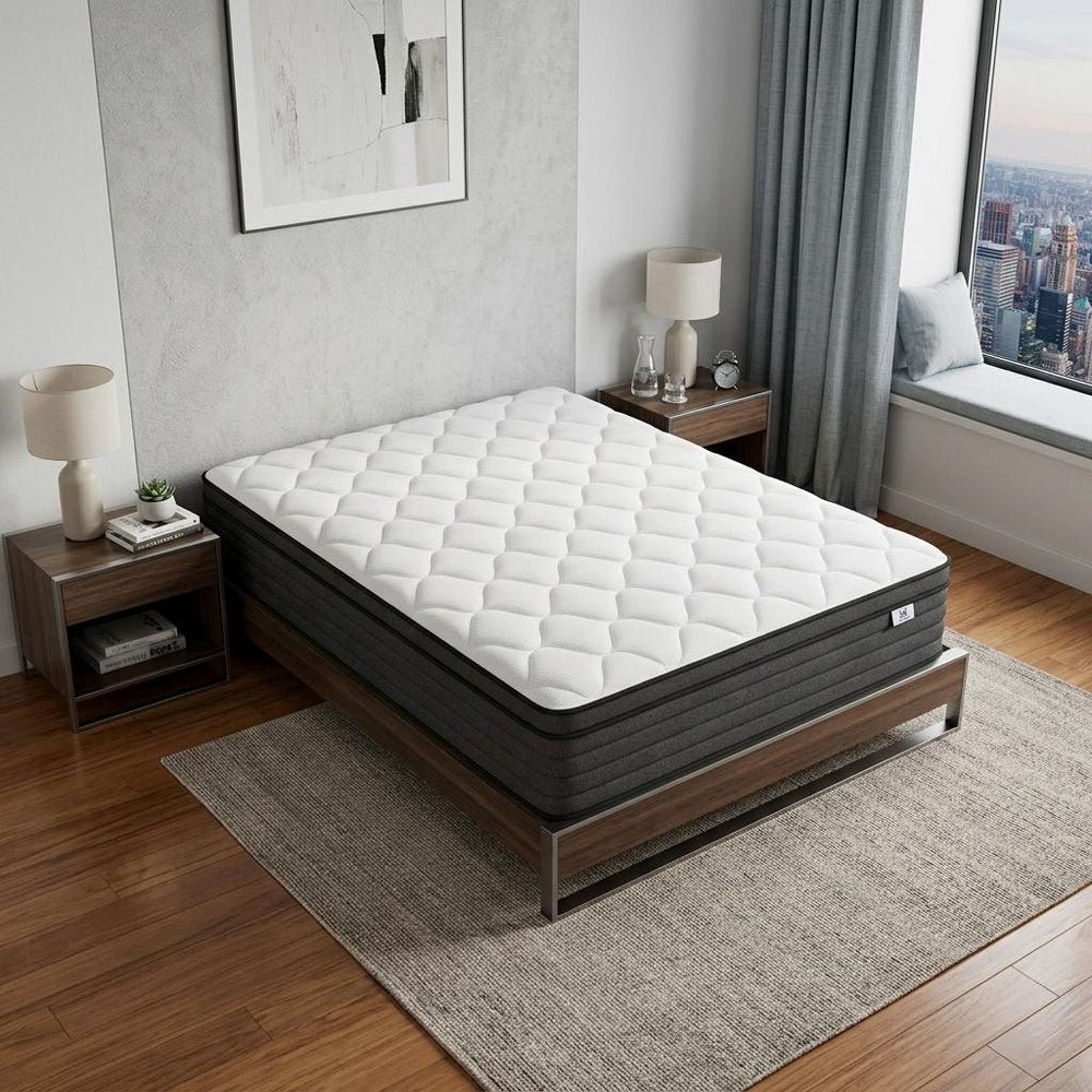 10" Full Double Foam Medium Hybrid Mattress HomeRoots