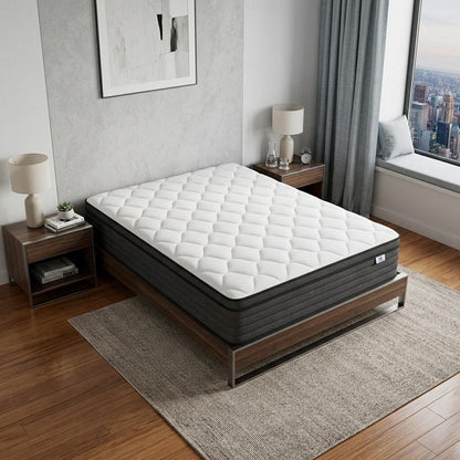 10" Full Double Foam Medium Hybrid Mattress HomeRoots