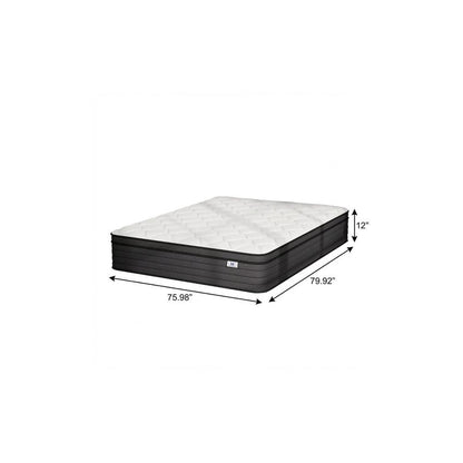 12" Full Double Foam Medium Hybrid Mattress HomeRoots