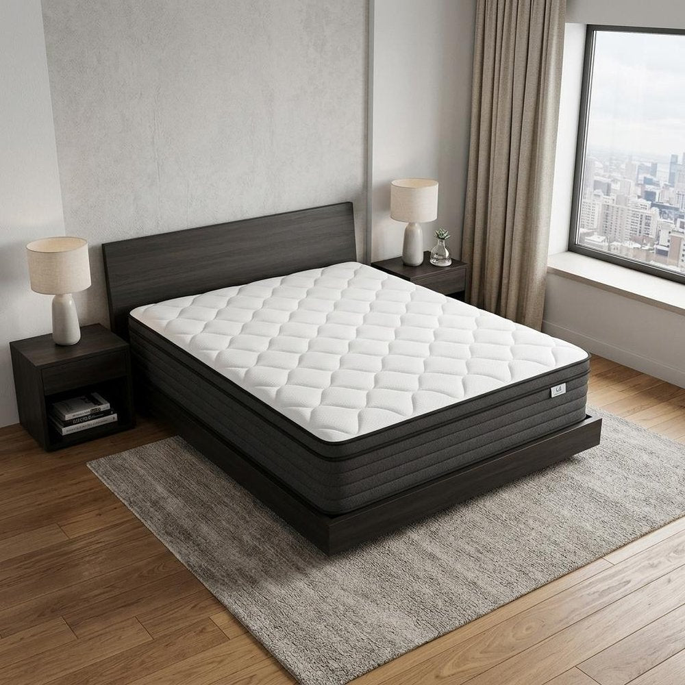 12" Full Double Foam Medium Hybrid Mattress HomeRoots
