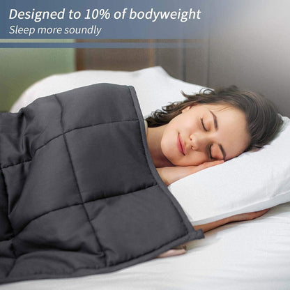 Weighted Blanket,Breathable Cotton with Natural Glass Beads - FurniFindUSA