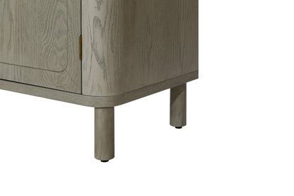 Four Door Storage Cabinet With Curved Countertop - FurniFindUSA