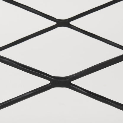 59" White and Black Genuine Marble and Metal Console Table HomeRoots