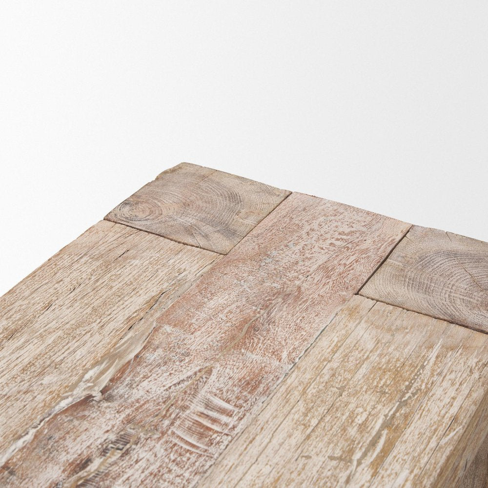 55" Beige Reclaimed Wood Console Table — view 7