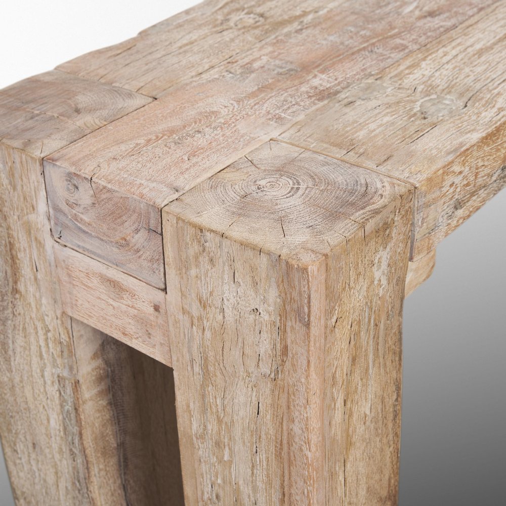 55" Beige Reclaimed Wood Console Table — view 10